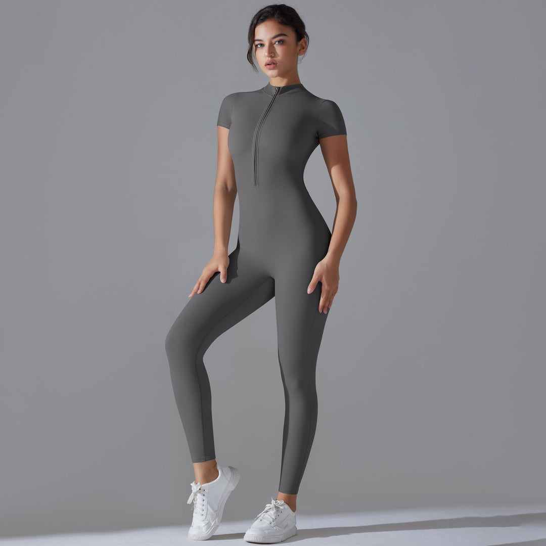 Zip Front Quick Dry Yoga Bodysuit