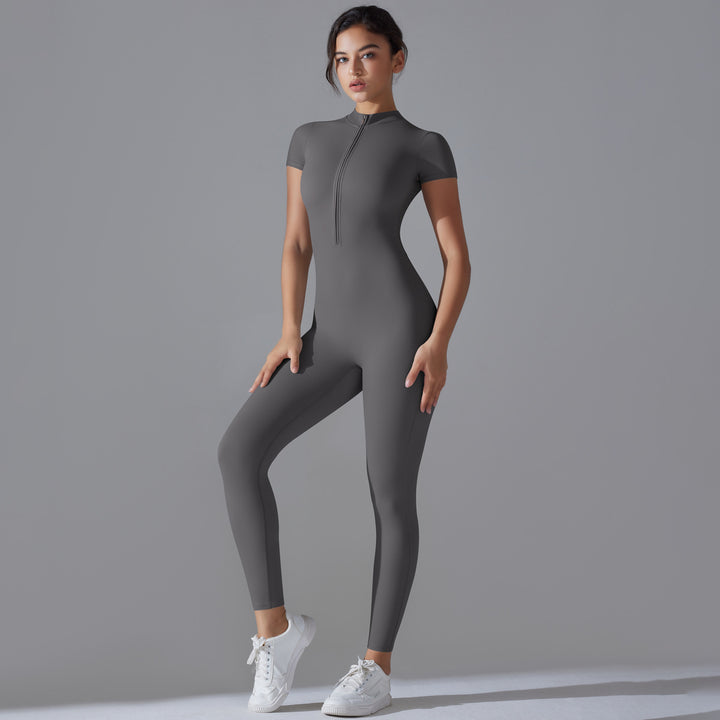 Zip Front Quick Dry Yoga Bodysuit