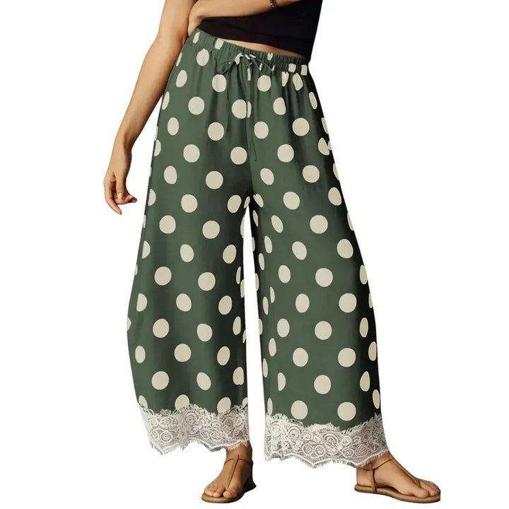 Polka Dot Lace Wide Leg Pants