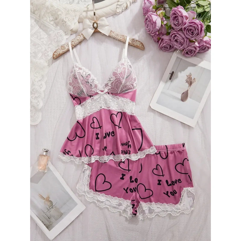 Holiday Lace Pajama Set