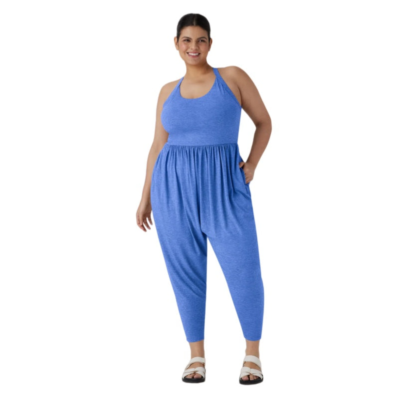 Plus Size Casual Harem Pocket Jumpsuit
