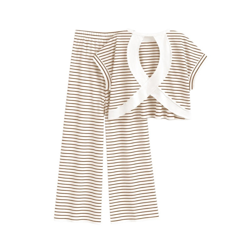 Striped Cross Back Lounge Set