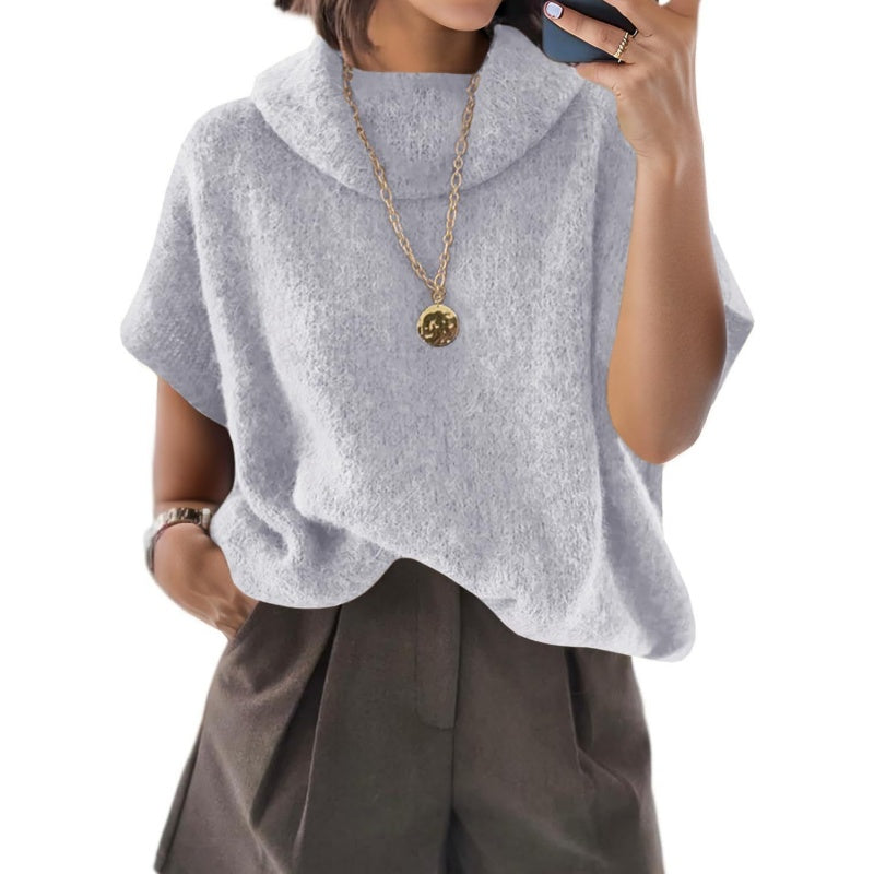 Oversized Turtleneck Knit Sweater