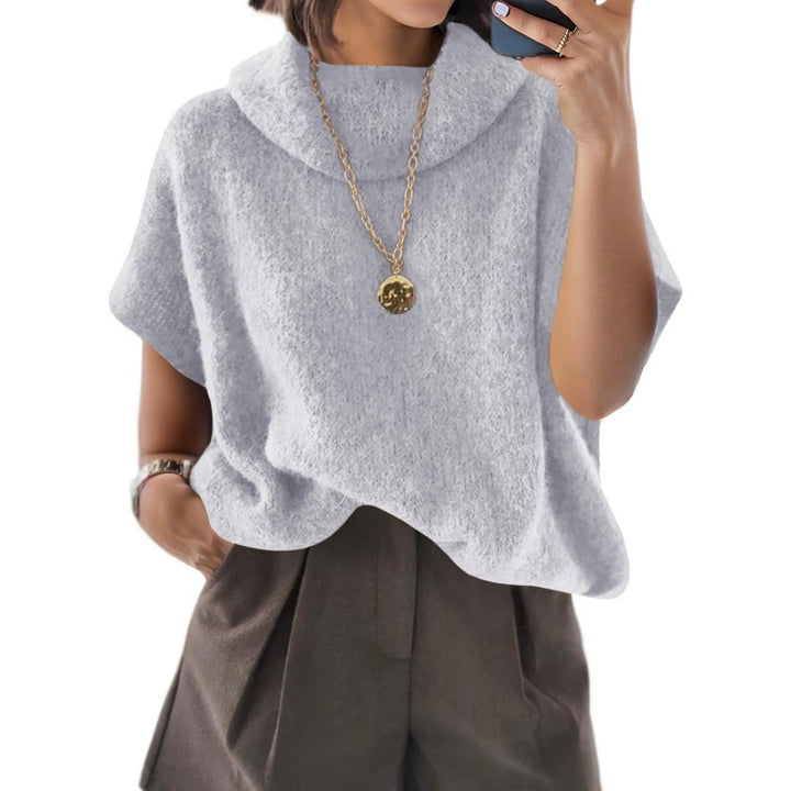 Oversized Turtleneck Knit Sweater