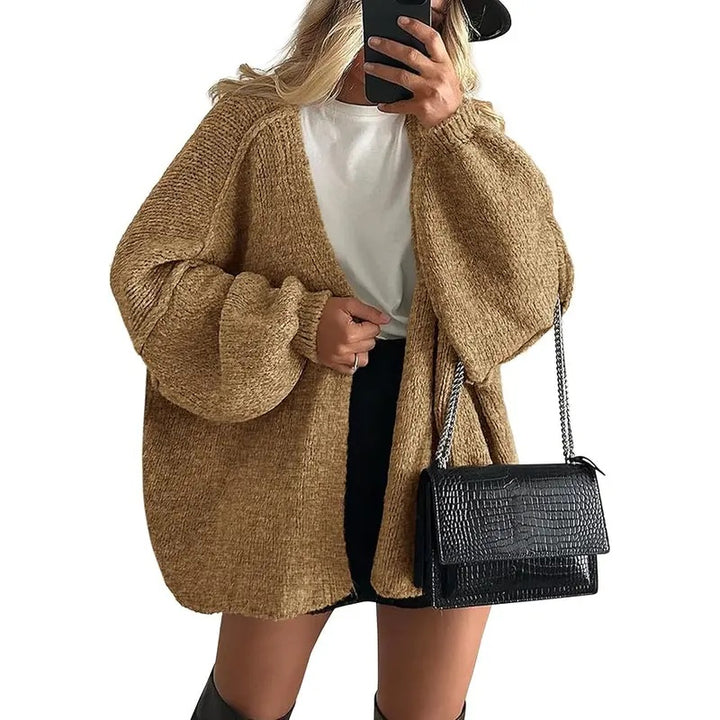 Oversized Knit Cardigan Sweater