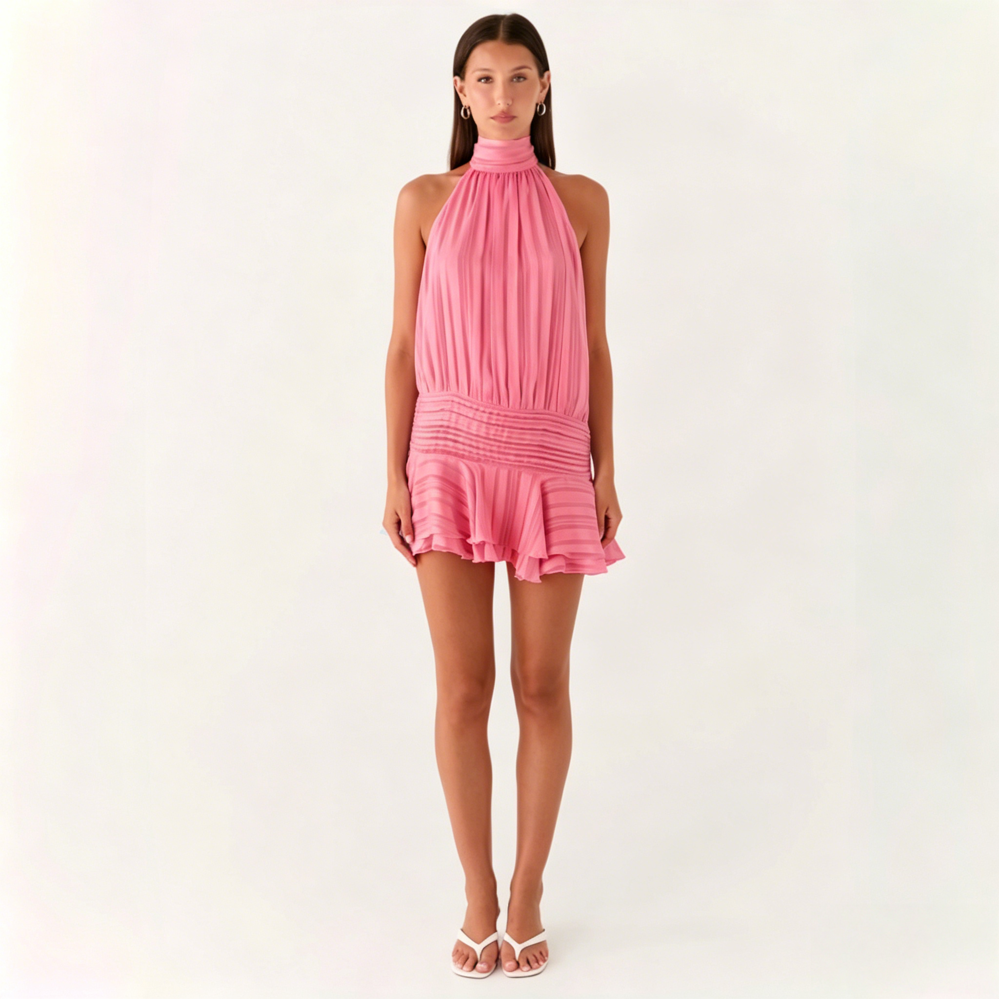 Sexy Halter Backless Tie Dress