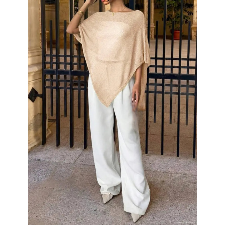 Open Knit Shawl Cover Up Top