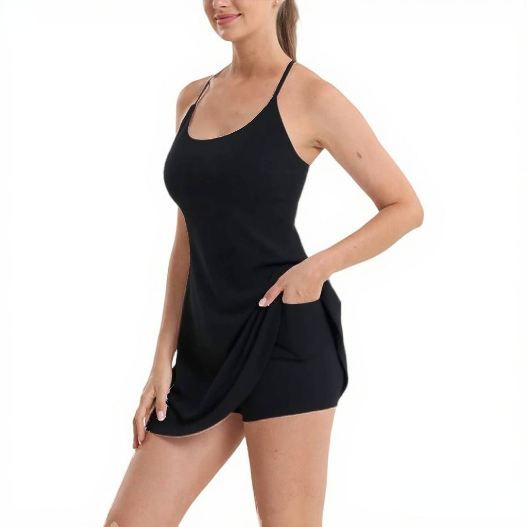 Pocket Active Dress with Built In Shorts