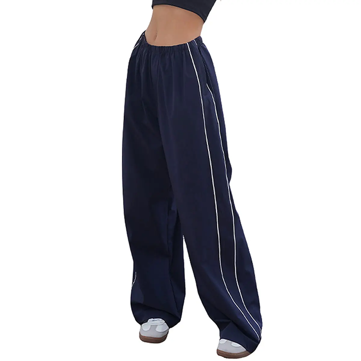Elastic Waist Side Stripe Trousers