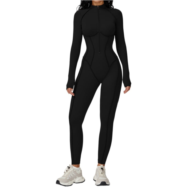 Tummy Control Athletic One Piece Jumpsuit