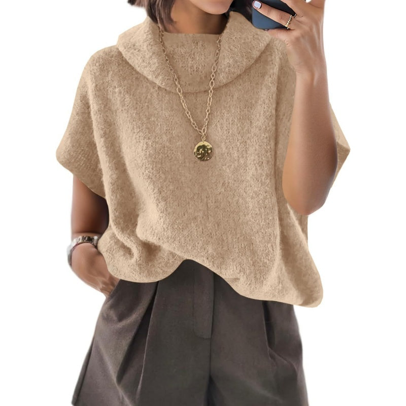 Oversized Turtleneck Knit Sweater