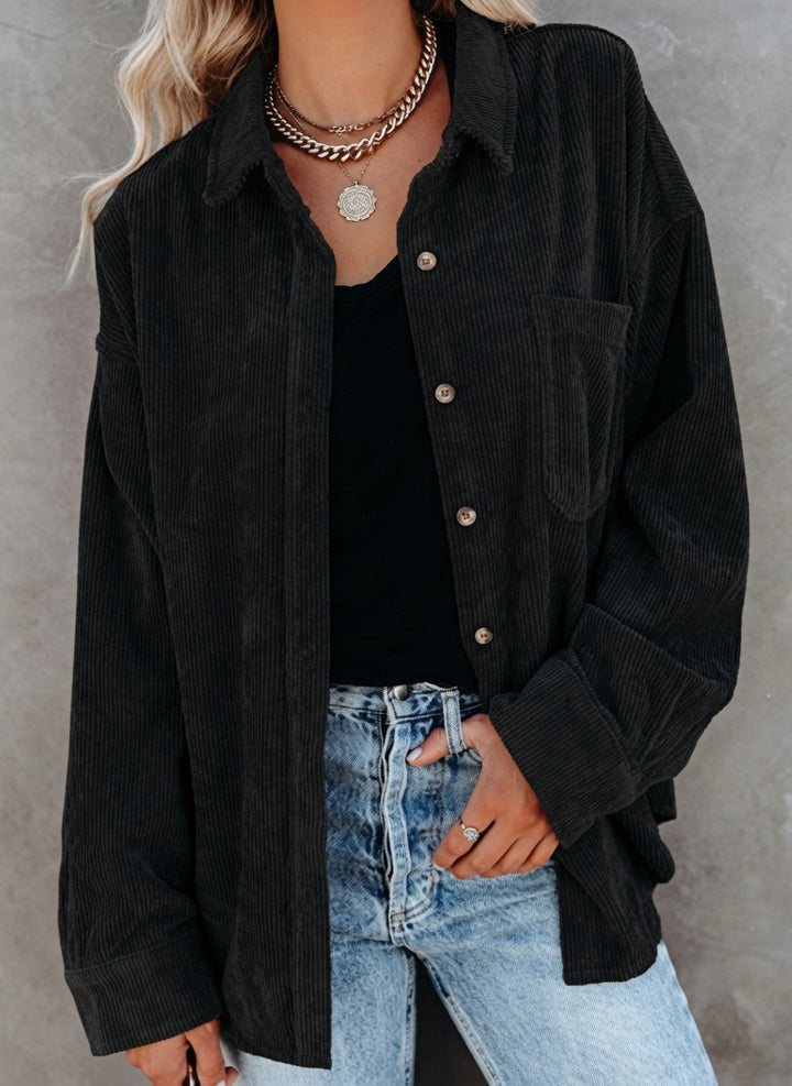 Corduroy Shirt Jacket For Women