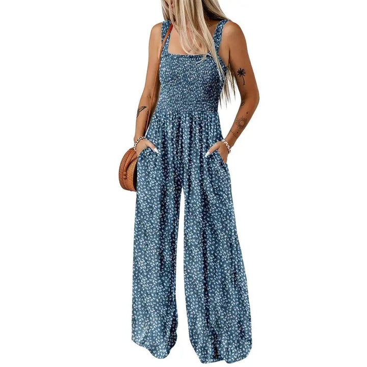 Floral Pocket Wide Leg Jumpsuit