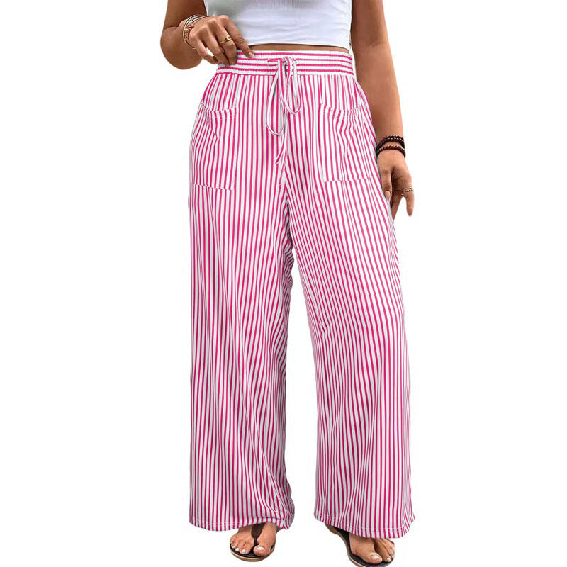 Striped Wide Leg Palazzo Pants