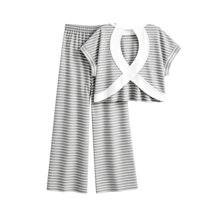 Striped Cross Back Lounge Set
