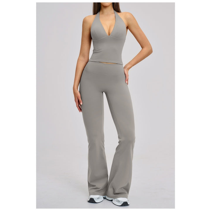 Halter Flare Yoga Two Piece Set