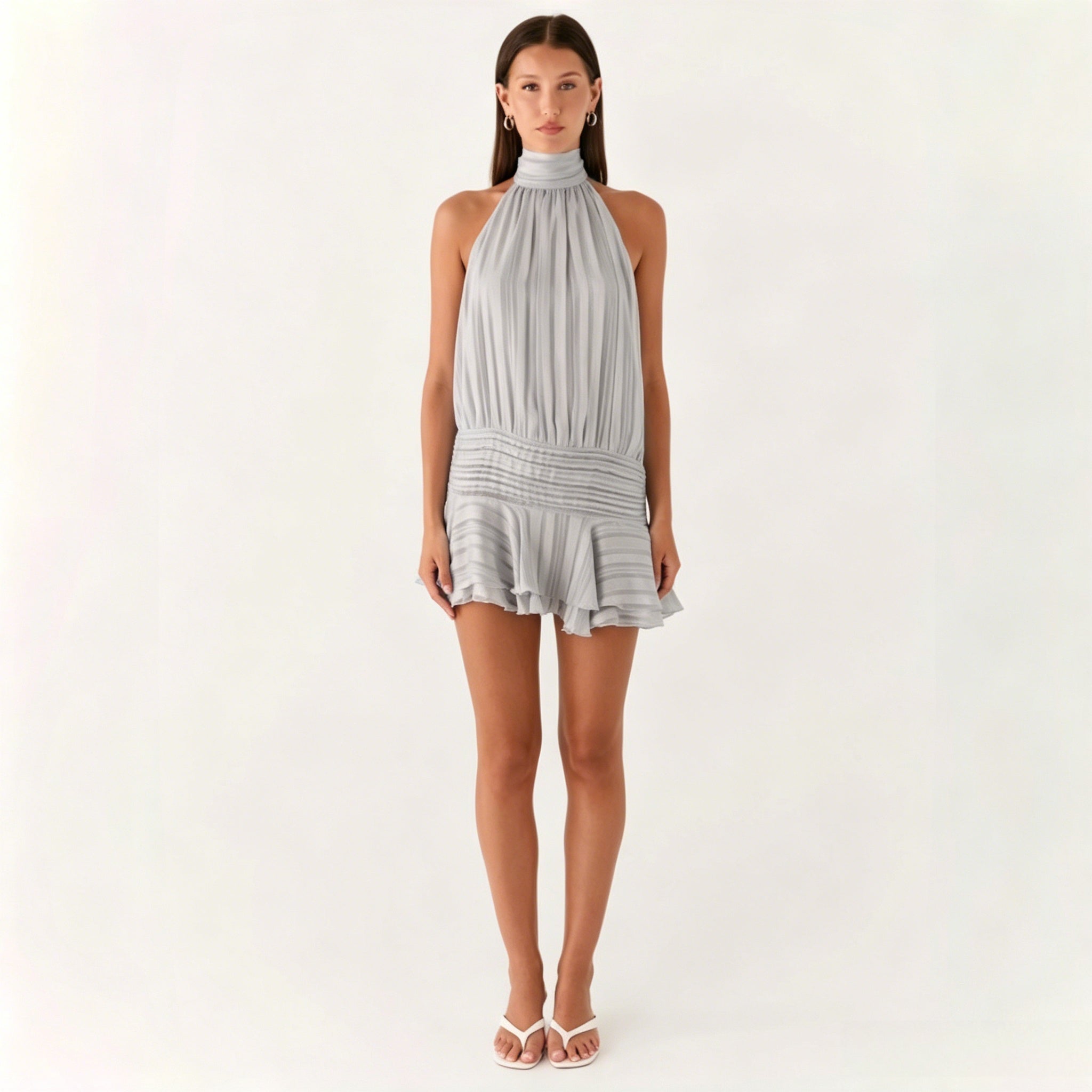 Sexy Halter Backless Tie Dress