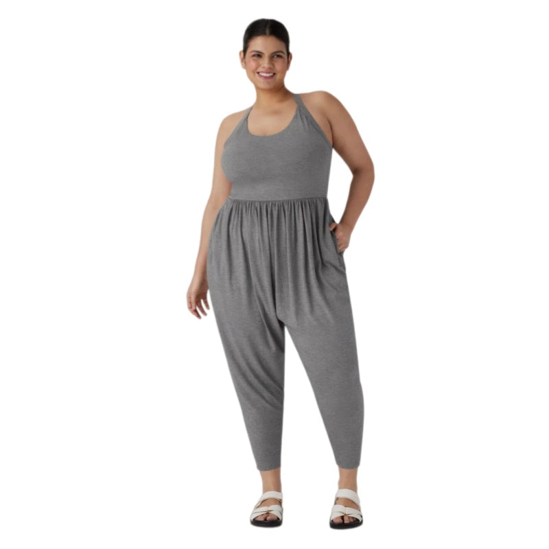 Plus Size Casual Harem Pocket Jumpsuit