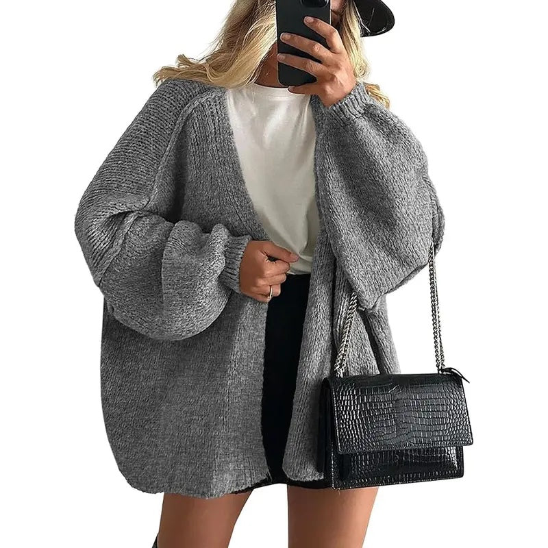 Oversized Knit Cardigan Sweater