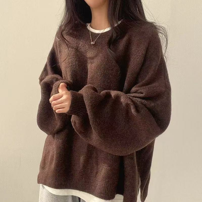 Crew Neck Loose Knit Sweater