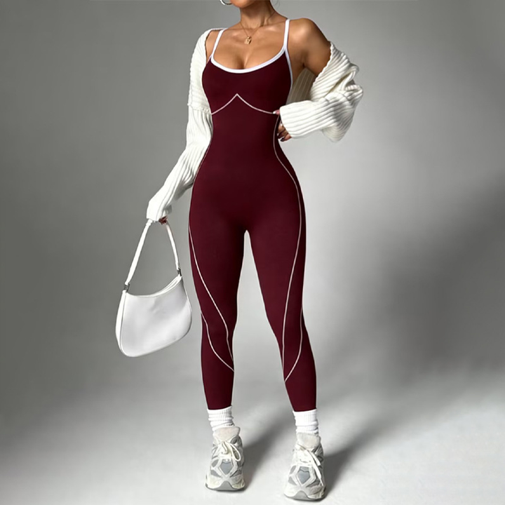 Criss Cross Back Yoga Jumpsuit
