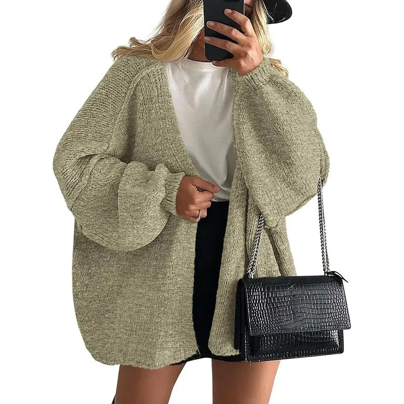 Oversized Knit Cardigan Sweater