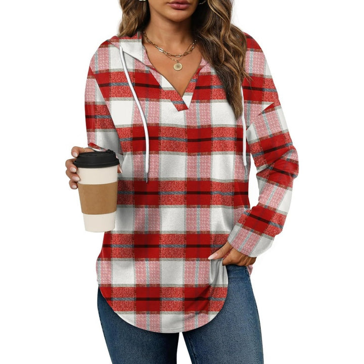 Plaid Oversized Hoodie Shirt