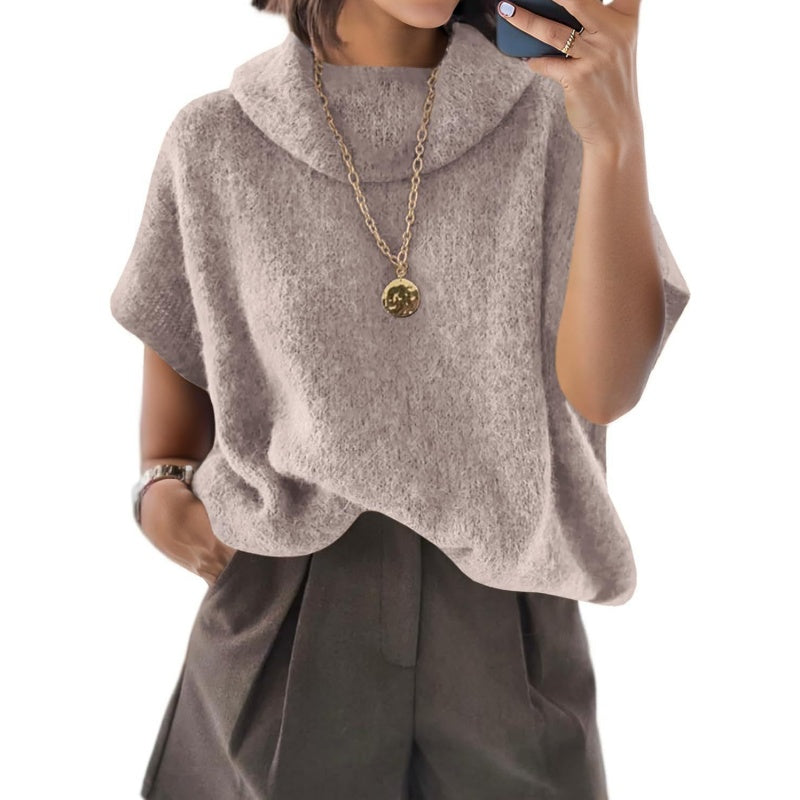 Oversized Turtleneck Knit Sweater