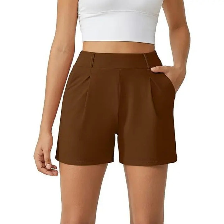 High Waist Pocket Summer Shorts