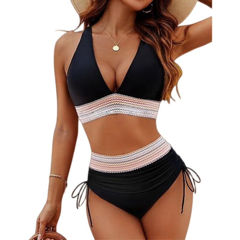 Halter High Waist Tummy Control Bikini