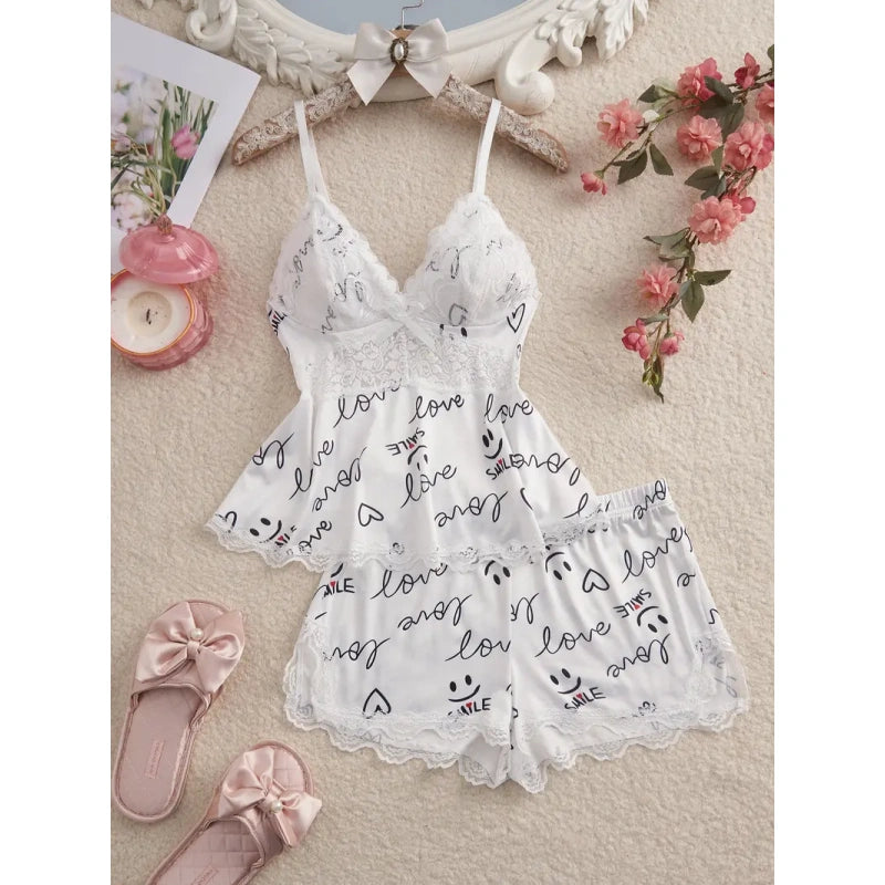 Holiday Lace Pajama Set