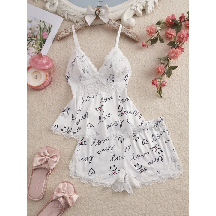 Holiday Lace Pajama Set