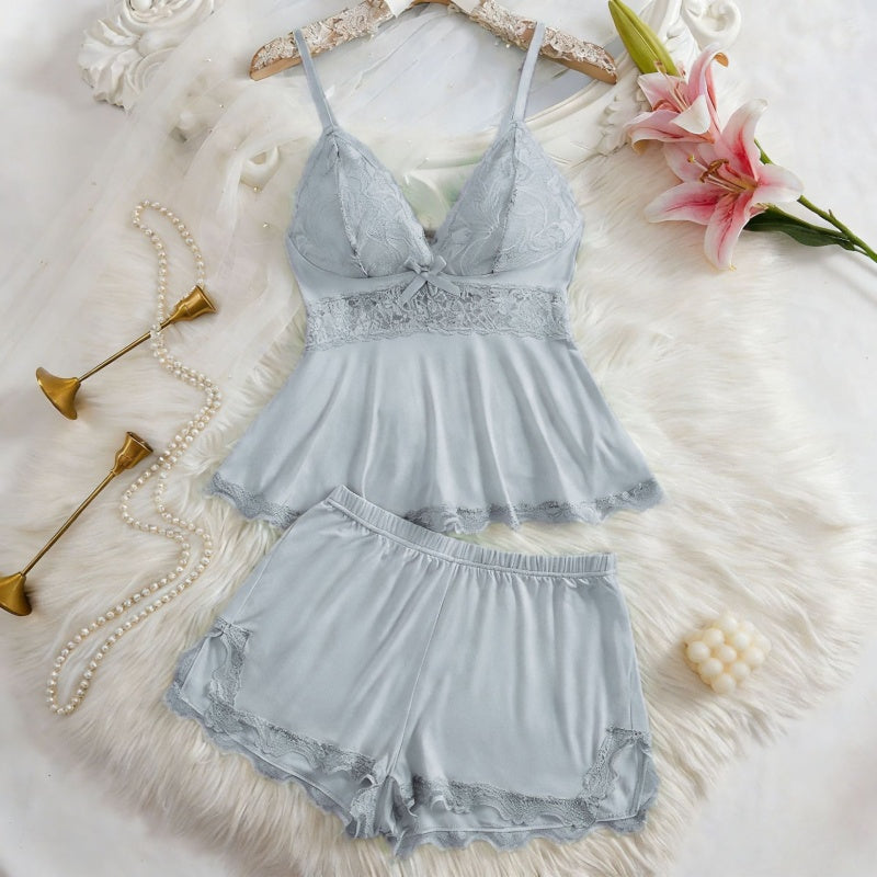 Elegant Lace Cami Pajama Set