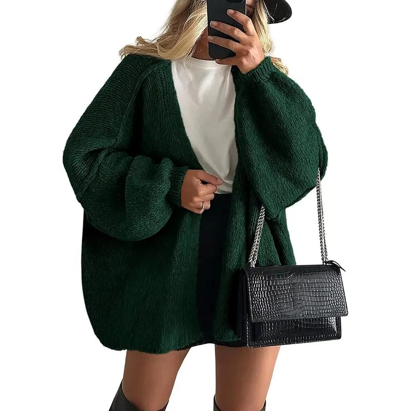 Oversized Knit Cardigan Sweater