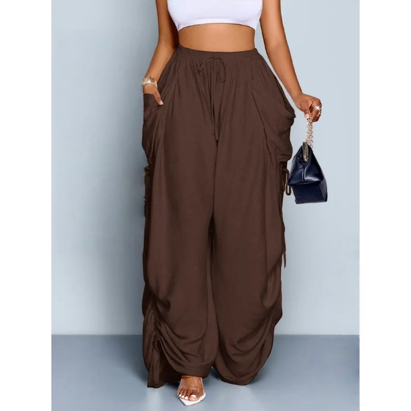 High Waist Drawstring Harem Pants