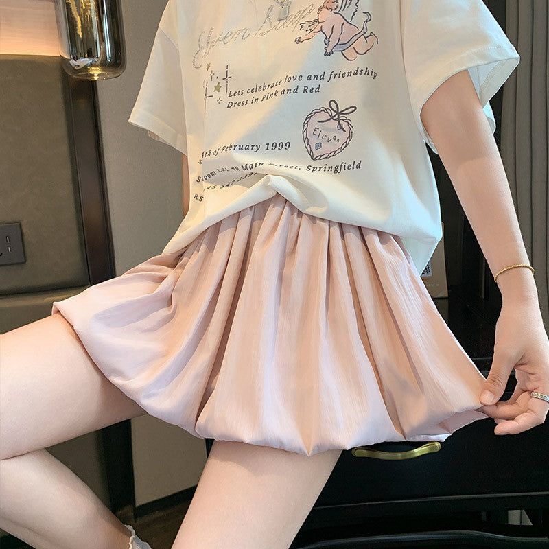 Bubble Mini Skirt with Shorts
