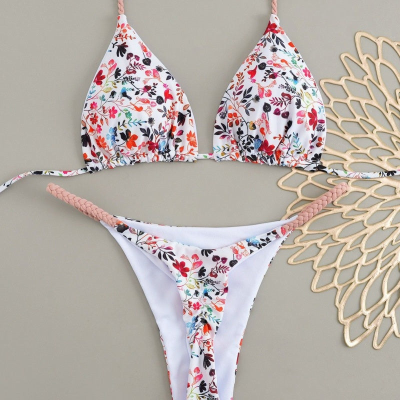 Braided Push Up Brazilian Bikini Set