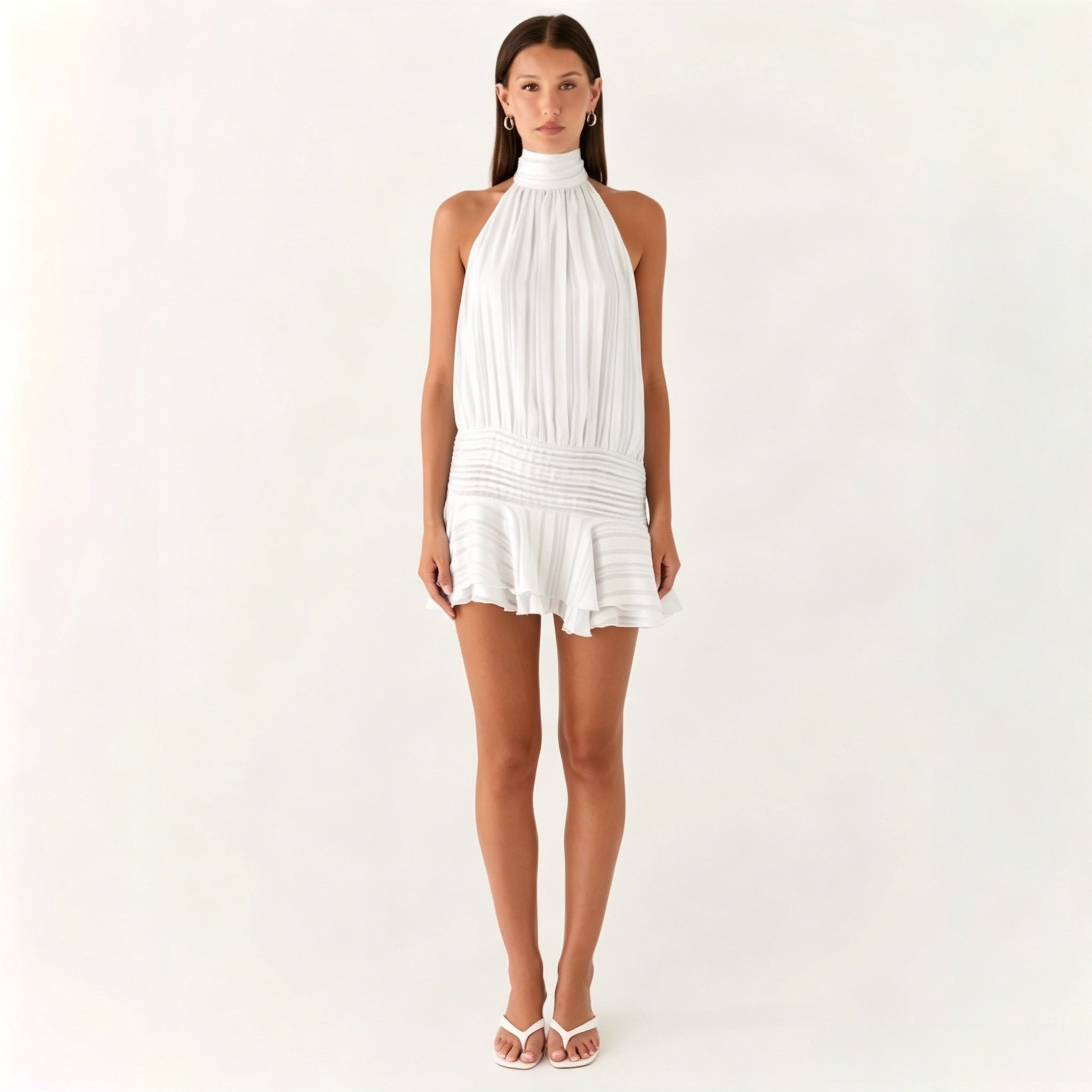 Sexy Halter Backless Tie Dress