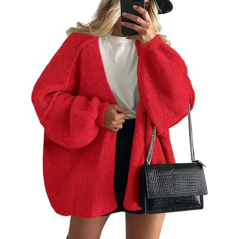 Oversized Knit Cardigan Sweater