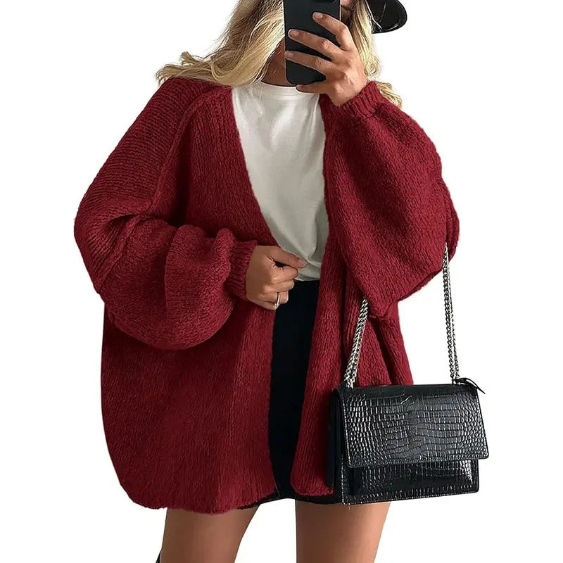 Oversized Knit Cardigan Sweater
