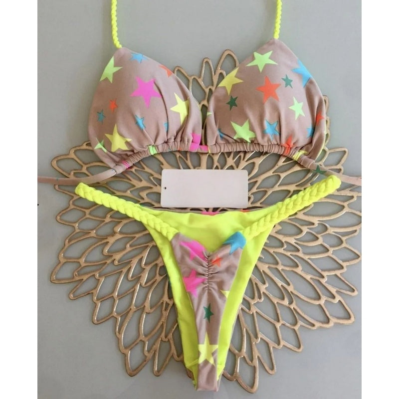 Braided Push Up Brazilian Bikini Set