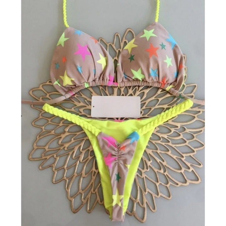 Braided Push Up Brazilian Bikini Set