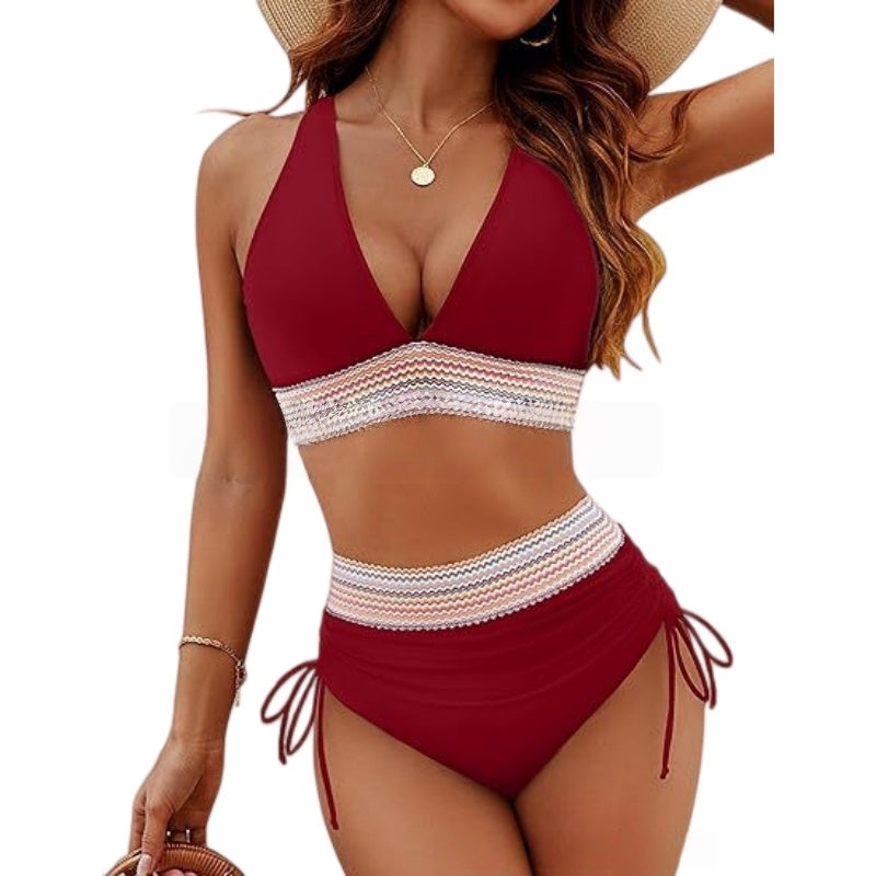 Halter High Waist Tummy Control Bikini