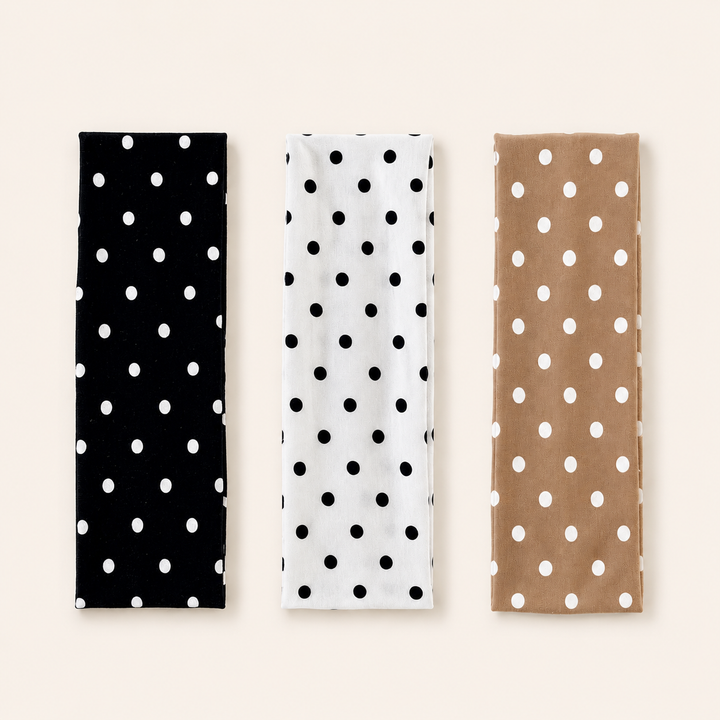 Polka Dot Stretch Yoga Headband