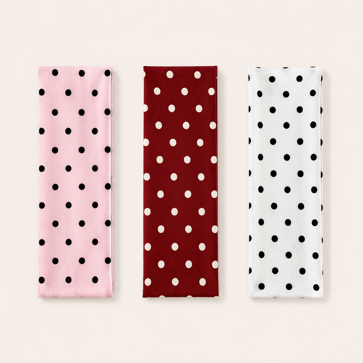 Polka Dot Stretch Yoga Headband